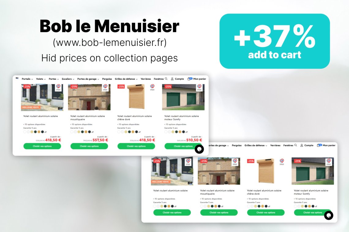 Bob le Menuisier - +37% add to cart